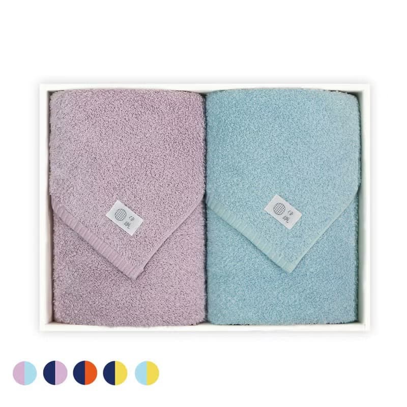 NEW『IORINO/やわらか』バスタオル2枚組ギフトセット【LL箱】
