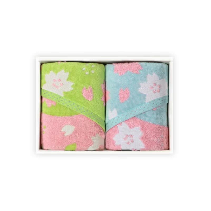 『sakura-サクラ』フェイスタオル2枚組ギフトセット【M箱】