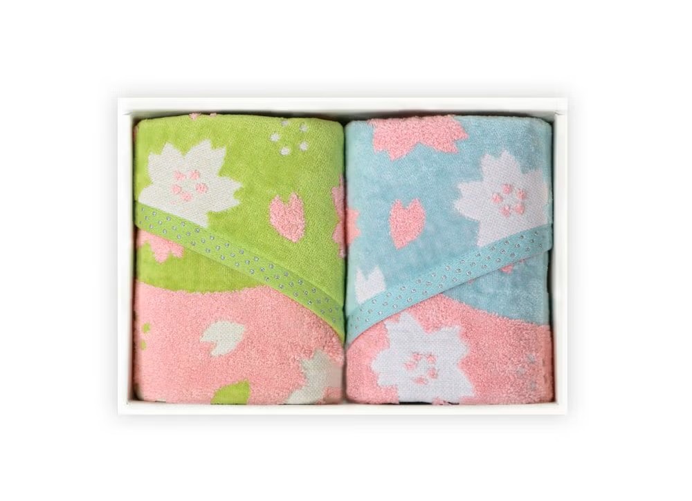 『sakura-サクラ』フェイスタオル2枚組ギフトセット【M箱】