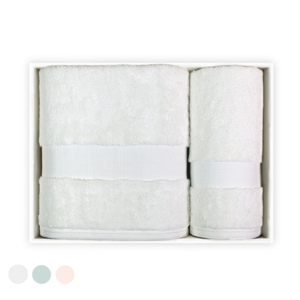 LOTUS-ロータス』バスタオル・フェイスタオル2枚組ギフトセット【LL箱